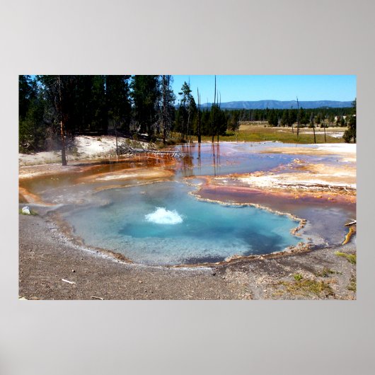 Nationaal park Abyss Pool Hot Springs Yellowstone Poster (Voorkant)