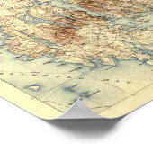 Nationaal park Acadia 1931 Topografische kaart Poster (Hoek)