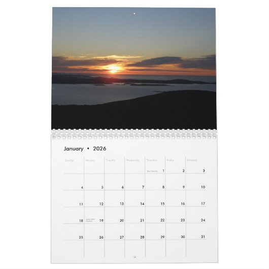 Nationaal park Acadia 2016 Kalender (Jan 2026)