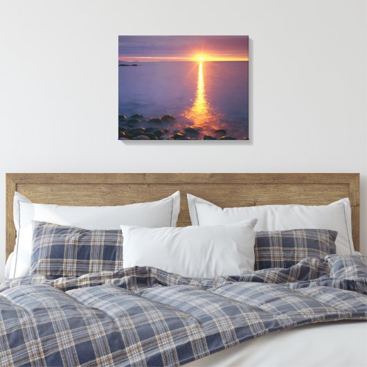 Nationaal park Acadia |Atlantische Oceaan Maine Canvas Afdruk (Insitu (Slaapkamer))