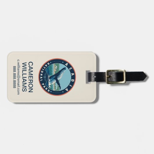 Nationaal park Acadia Bagagelabel (Voorkant horizontaal)