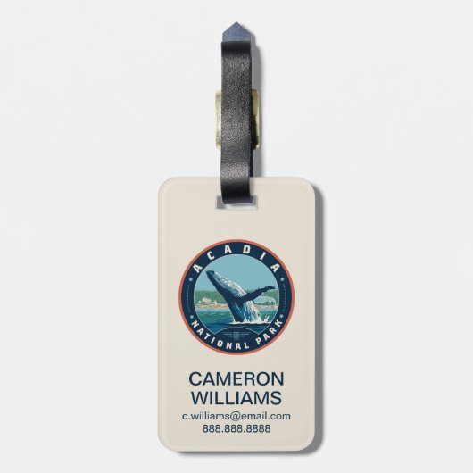 Nationaal park Acadia Bagagelabel (Achterkant verticaal)