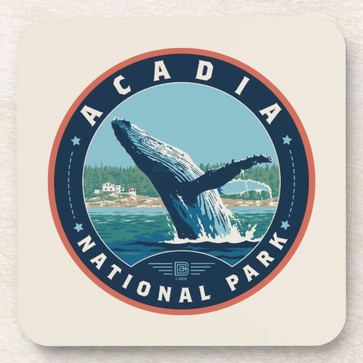 Nationaal park Acadia Bier Onderzetter (Voorkant)