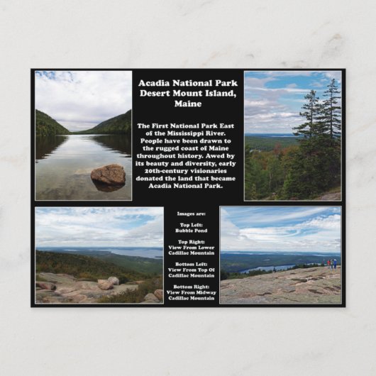 Nationaal park Acadia Briefkaart (Voorkant)