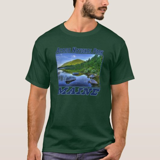 Nationaal Park Acadia - Donker T-shirt voor Maine (Voorkant)