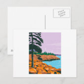Nationaal park Acadia in het zuidwesten van de Bar Briefkaart (Voorkant / Achterkant)