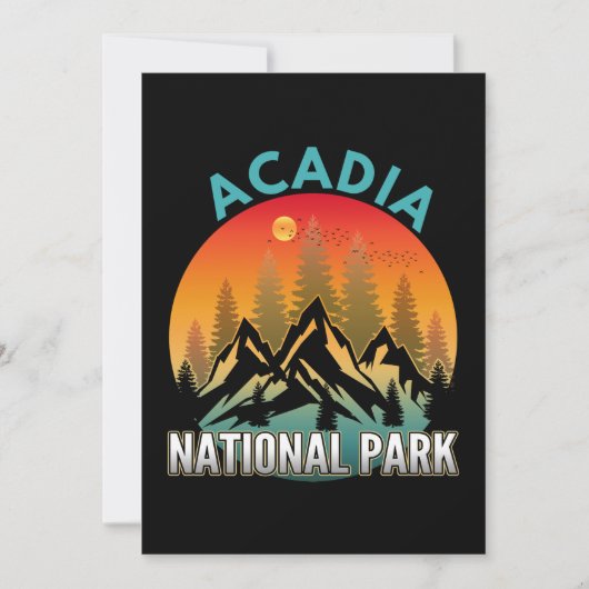 Nationaal park Acadia Kaart (Voorkant)