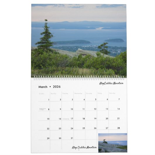 Nationaal park Acadia Kalender (Mar 2026)