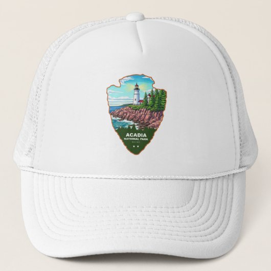 Nationaal park Acadia Maine Arrowhead Trucker Pet (Voorkant)