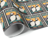 Nationaal park Acadia, Maine | Puffins Cadeaupapier (Rol Hoek)