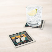 Nationaal park Acadia, Maine | Puffins Kartonnen Onderzetters (Insitu)