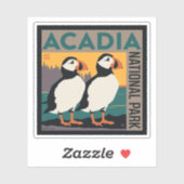 Nationaal park Acadia, Maine | Puffins Sticker (Vel)