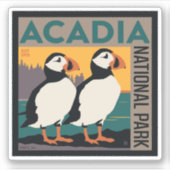 Nationaal park Acadia, Maine | Puffins Sticker (Voorkant)