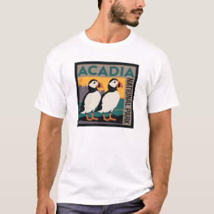 Nationaal park Acadia, Maine   Puffins T-shirt