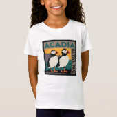 Nationaal park Acadia, Maine | Puffins T-shirt (Voorkant)