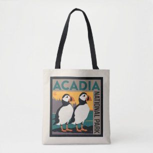 Nationaal park Acadia, Maine   Puffins Tote Bag