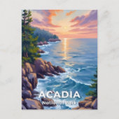 Nationaal park Acadia | Maine Schilderen Reiskunst Briefkaart (Voorkant)