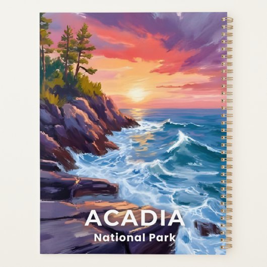 Nationaal park Acadia | Maine Schilderen Reiskunst Planner (Achterkant)