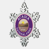 Nationaal park Acadia Maine Tin Sneeuwvlok Ornament (Rechts)