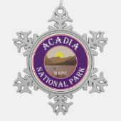 Nationaal park Acadia Maine Tin Sneeuwvlok Ornament (Voorkant)