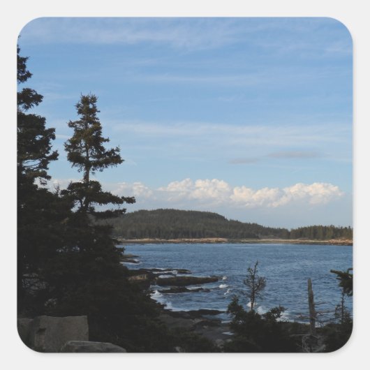 Nationaal park Acadia, Maine Vierkante Sticker (Voorkant)