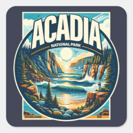 Nationaal park Acadia Maine Vierkante Sticker