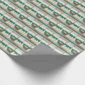 Nationaal park Acadia, Maine | Zeilboot & walvis Cadeaupapier (Hoek)