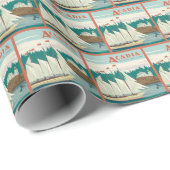 Nationaal park Acadia, Maine | Zeilboot & walvis Cadeaupapier (Rol Hoek)