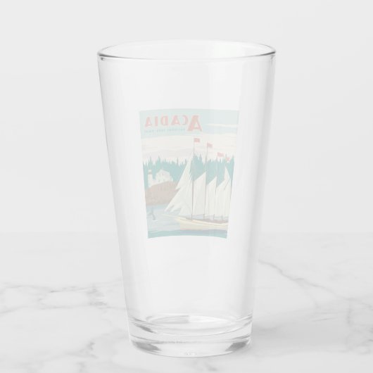 Nationaal park Acadia, Maine | Zeilboot & walvis Glas (Achterkant)