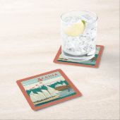 Nationaal park Acadia, Maine | Zeilboot & walvis Kartonnen Onderzetters (Insitu)