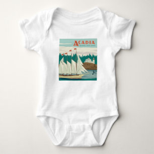 Nationaal park Acadia, Maine   Zeilboot & walvis Romper