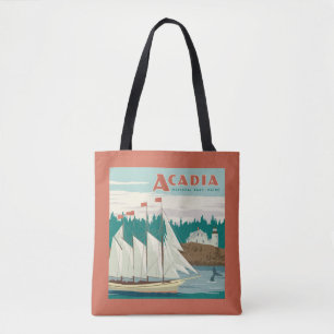 Nationaal park Acadia, Maine   Zeilboot & walvis Tote Bag