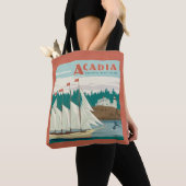 Nationaal park Acadia, Maine | Zeilboot & walvis Tote Bag (Dichtbij)