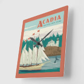 Nationaal park Acadia, Maine | Zeilboot & walvis Vierkante Klok (Hoek)