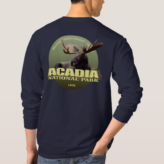 Nationaal park Acadia (Moose) WT T-shirt (Achterkant)