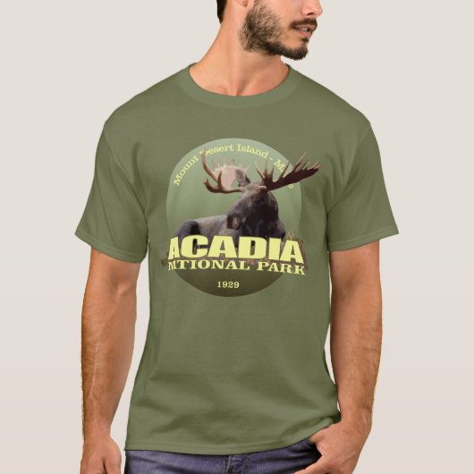 Nationaal park Acadia (Moose) WT T-shirt (Voorkant)