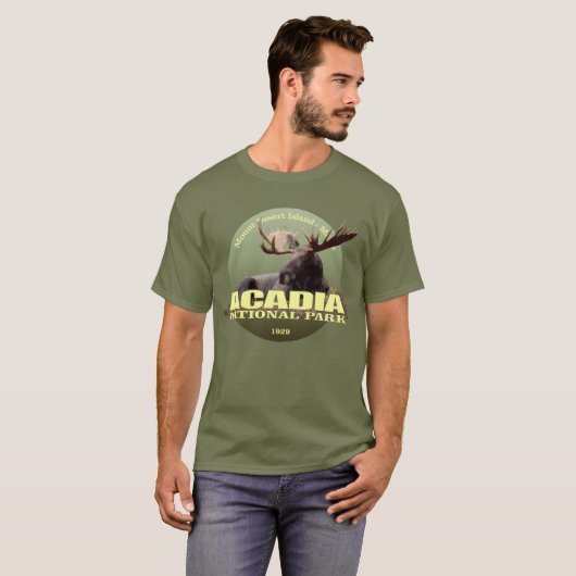 Nationaal park Acadia (Moose) WT T-shirt (Voorkant volledig)