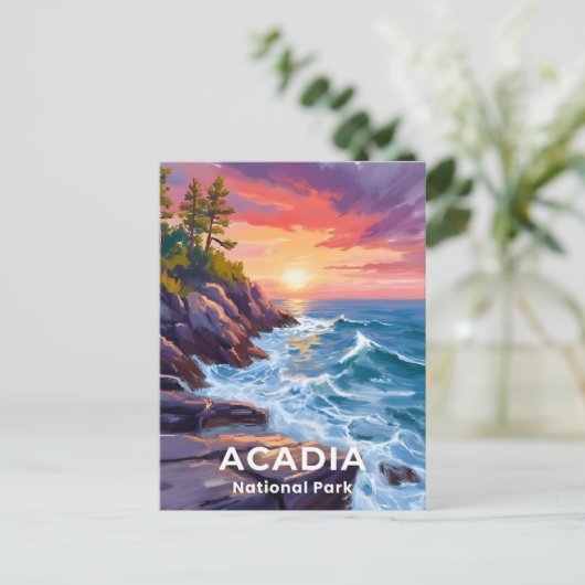 Nationaal park Acadia | Otter Cliffs Maine Reizen Briefkaart (Staand voorkant)