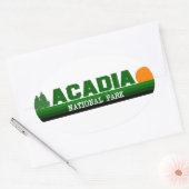 Nationaal park Acadia Ovale Sticker (Envelop)