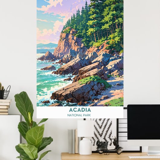 Nationaal park Acadia Poster (Thuiskantoor)