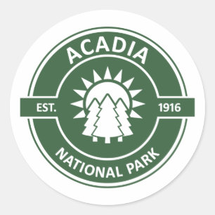 Nationaal park Acadia Ronde Sticker