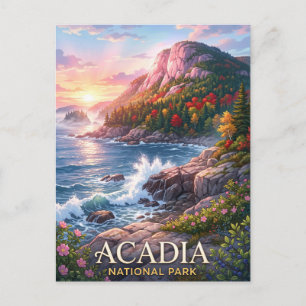 Nationaal park Acadia Rotsachtige kust Briefkaart