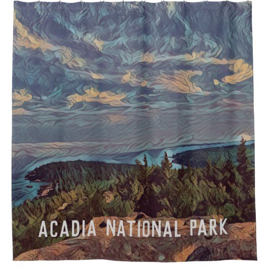 Nationaal park Acadia Sky Douchegordijn (Voorkant)