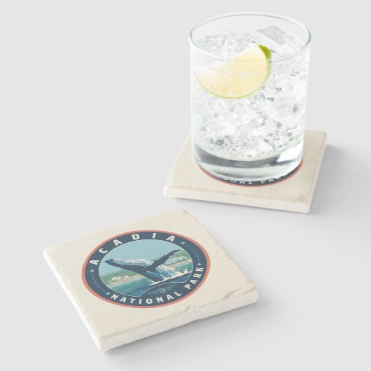 Nationaal park Acadia Stenen Onderzetter (Zijkant)