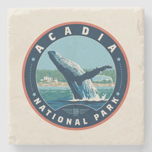 Nationaal park Acadia Stenen Onderzetter (Voorkant)