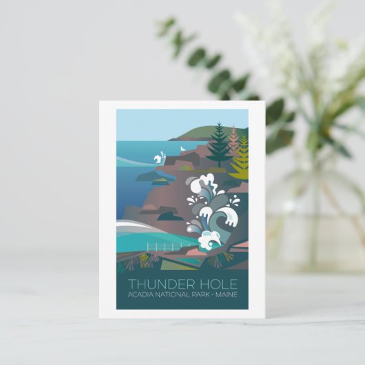 Nationaal park Acadia, Thunder Hole Briefkaart (Staand voorkant)