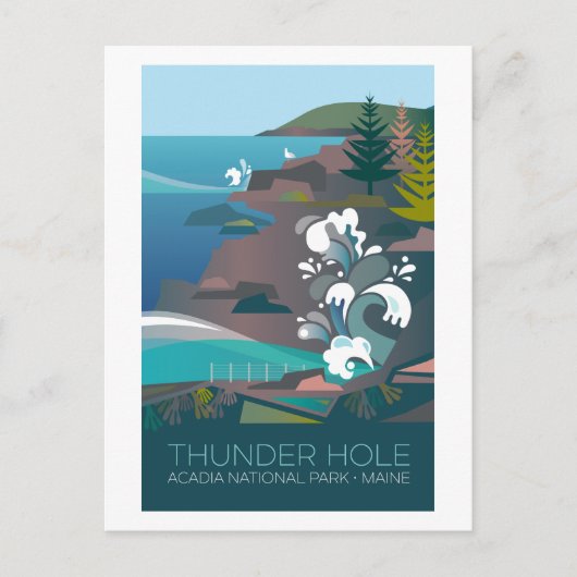 Nationaal park Acadia, Thunder Hole Briefkaart (Voorkant)