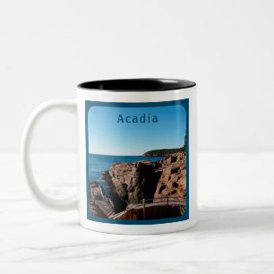 Nationaal park Acadia Thunder Hole Maine Tweekleurige Koffiemok