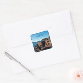 Nationaal park Acadia Thunder Hole Maine Vierkante Sticker (Envelop)