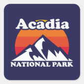 Nationaal Park Acadia Vierkante Sticker (Voorkant)